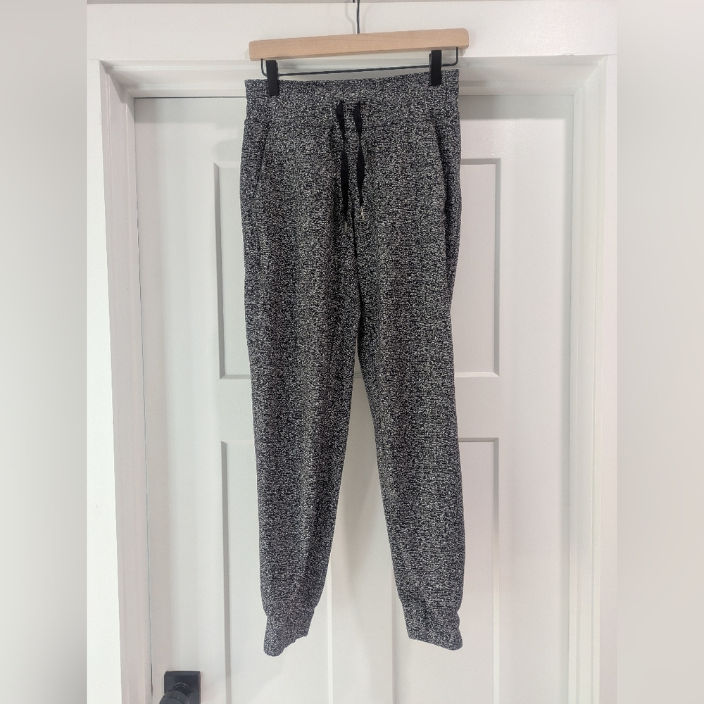 lululemon athletica Black and White Track Pants